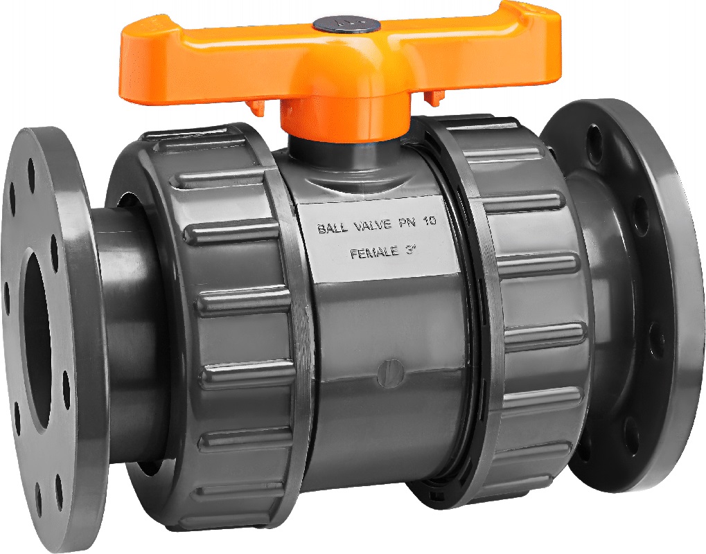 FLANGED END PVC BALL VALVE